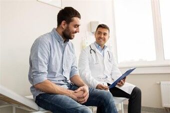 A urologist prescribes a course of treatment for prostatitis to a patient